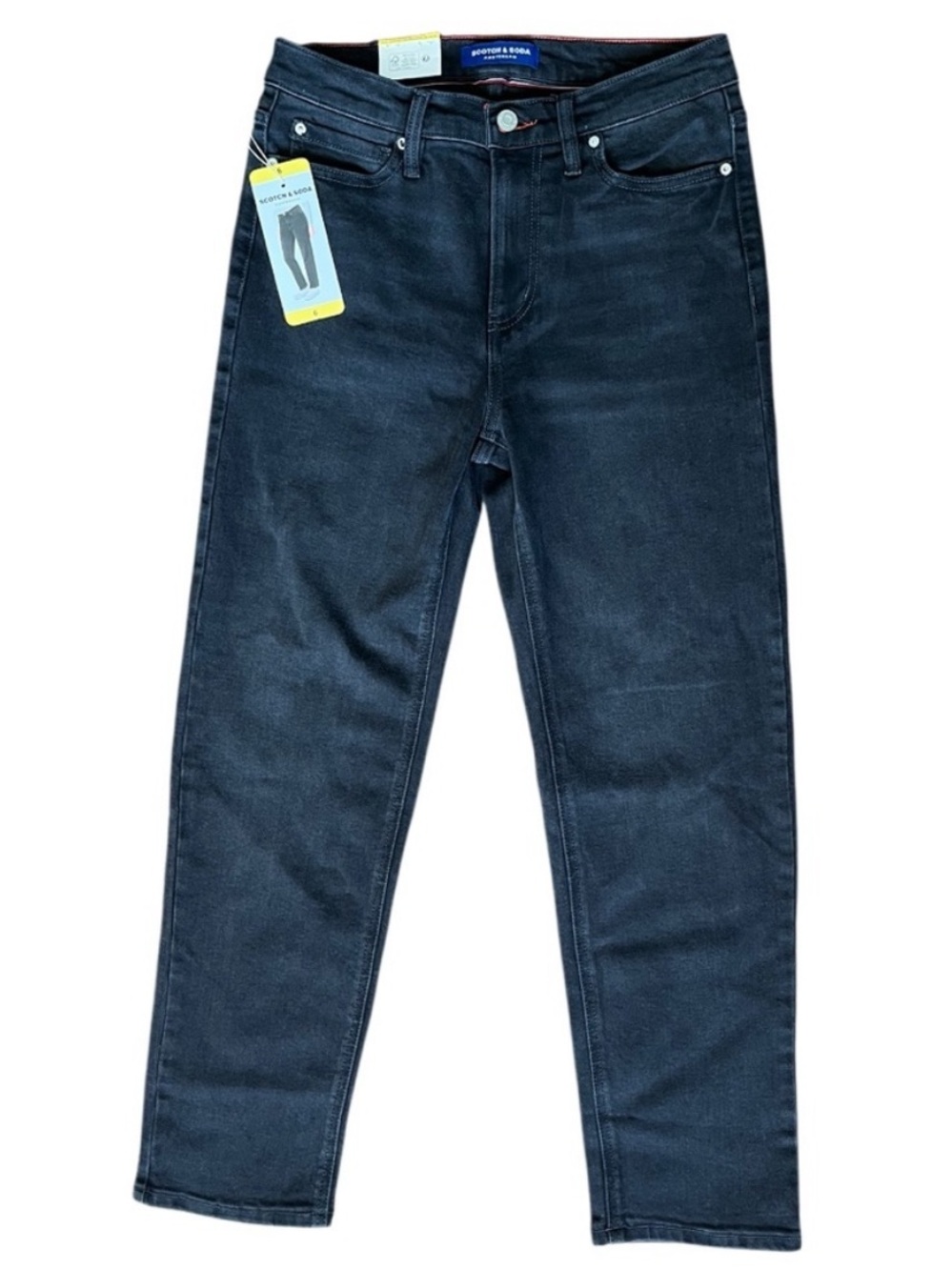 NWT Scotch & Soda High Five Slim Black Jean Cotton Blend with Stretch Size 6